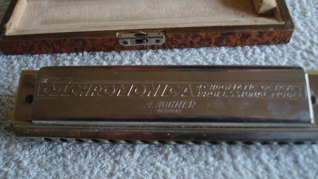 hohner mondharmonica + opbergkistje vintage/retro, Muziek en Instrumenten, Verzenden, Gebruikt, Overige typen, Met koffer of doosje