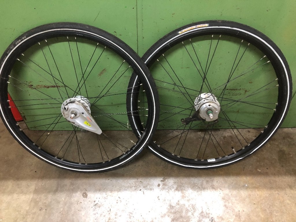 Fietswielen 28" Shimano Nexus 7 versnellingen en naafdynamo, Fietsen en Brommers, Fietsonderdelen, Wiel, Gebruikt, Toerfiets, Ophalen of Verzenden