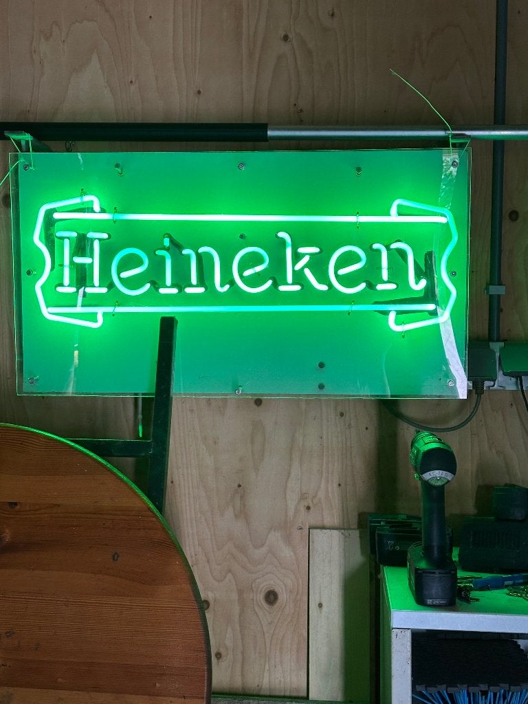 Heiniken Neon reclame, Ophalen, Gebruikt, Lichtbak of (neon) lamp