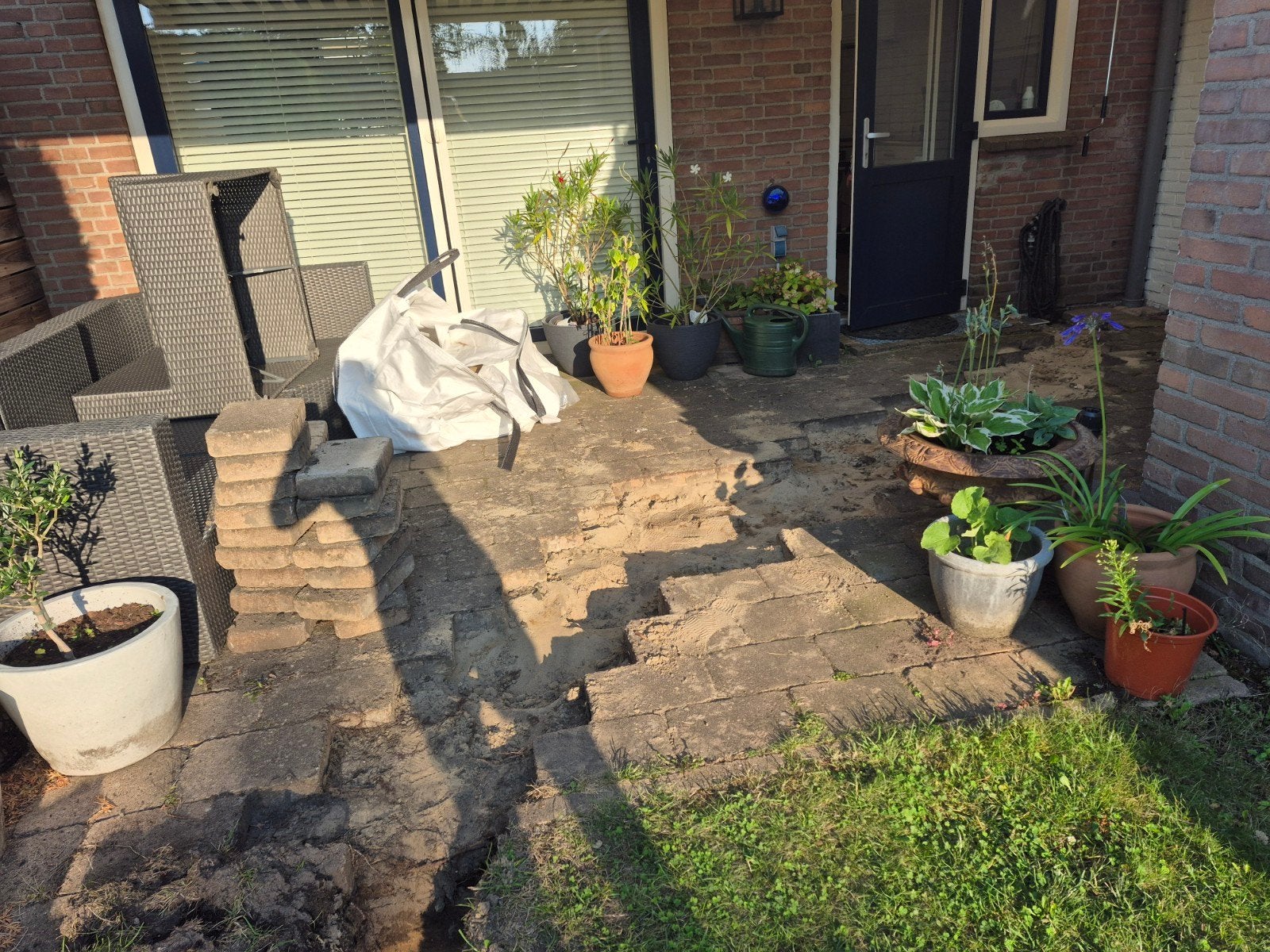 Terrastegels 20x30 cm, beton, meer dan 40m2, gratis, Ophalen, Gebruikt, 60 cm of meer, Overige typen