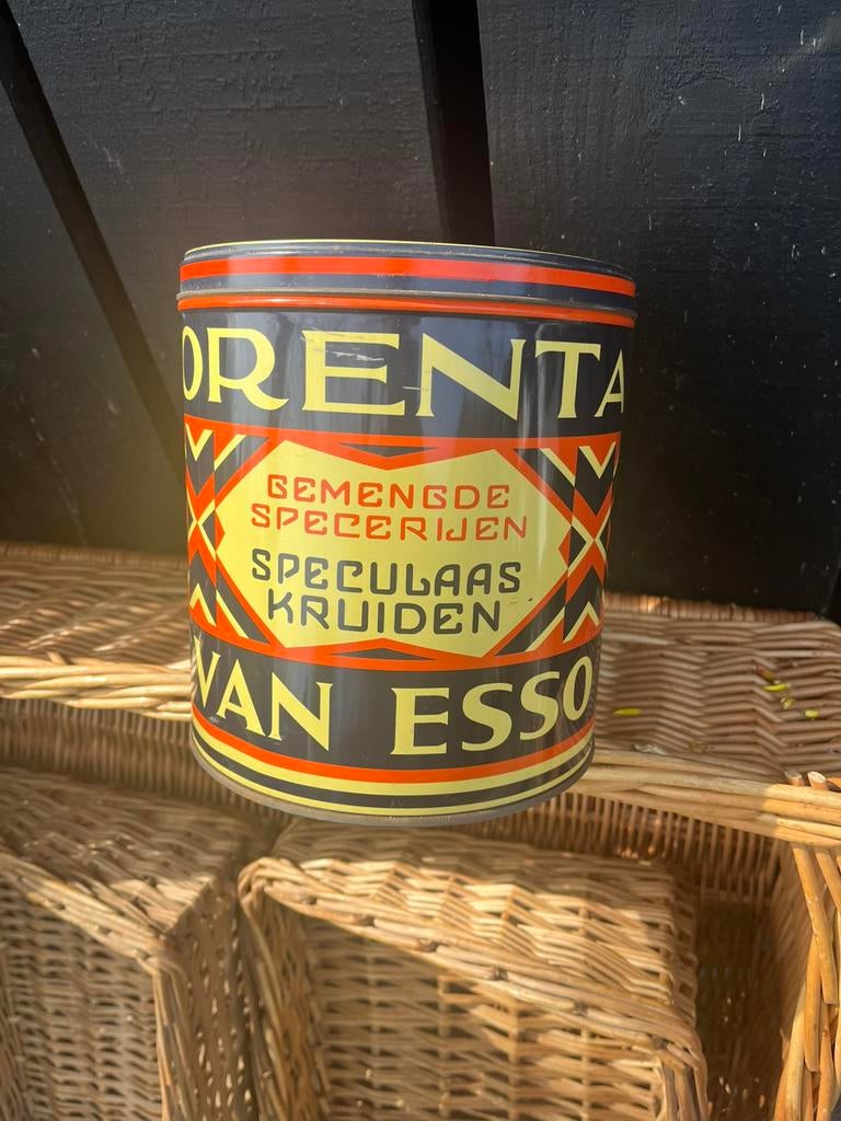 oud groot blik van Orenta speculaas kruiden, Verzamelen, Blikken, Ophalen of Verzenden, Zo goed als nieuw, Overige