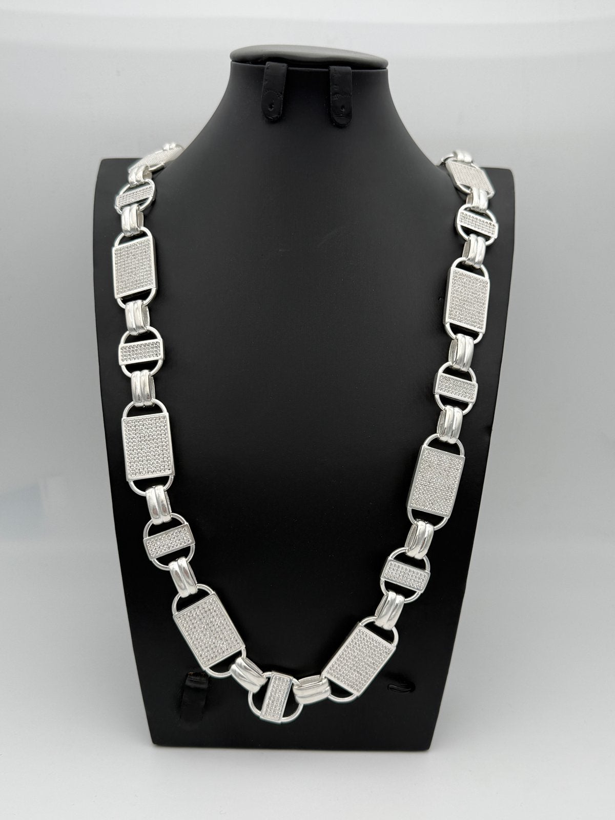 925 Zilveren Iced Out Magnum Schakel Ketting 70 cm – Nieuw, Nieuw, Ophalen of Verzenden, Nvt, Nvt