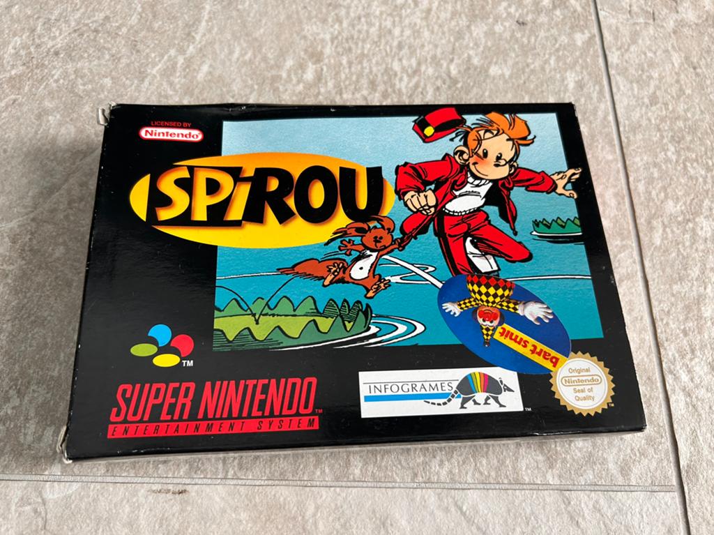 Nintendo Snes Spirou in doos, Spelcomputers en Games, Games | Nintendo Super NES, 1 speler, Ophalen of Verzenden, Gebruikt, Vanaf 3 jaar