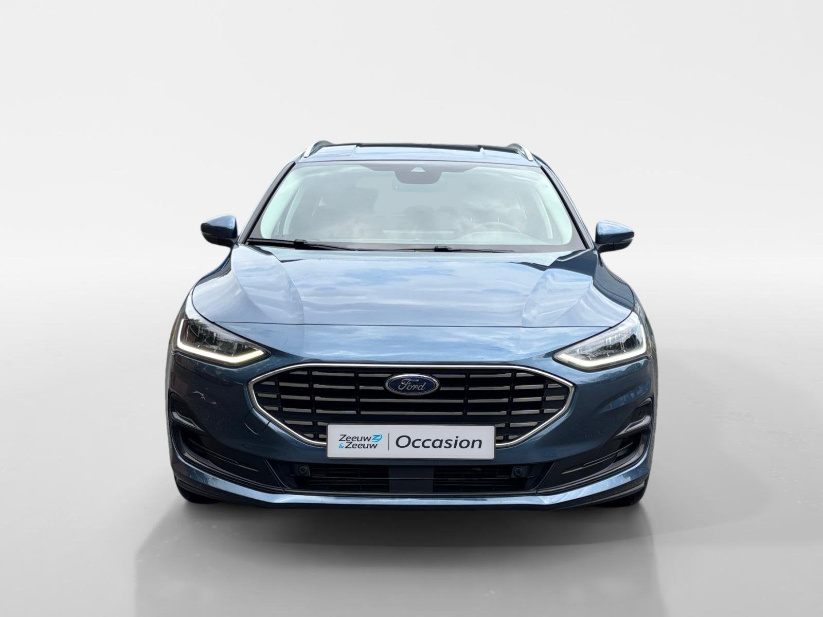 Ford Focus Wagon 1.0 EcoBoost Hybrid Titanium 155PK Automaat, 12 maanden, Stof, Blauw, Origineel Nederlands