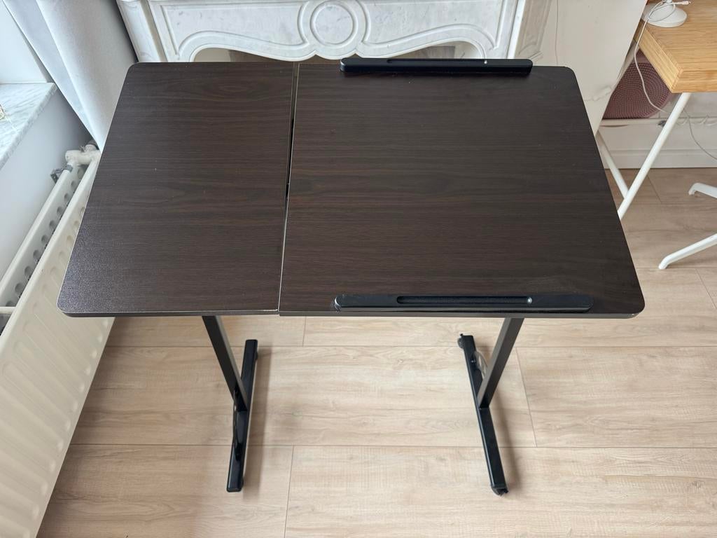 Verstelbare bijzettafel - Ideaal voor laptop, Ophalen, Gebruikt, 50 tot 100 cm, Rechthoekig