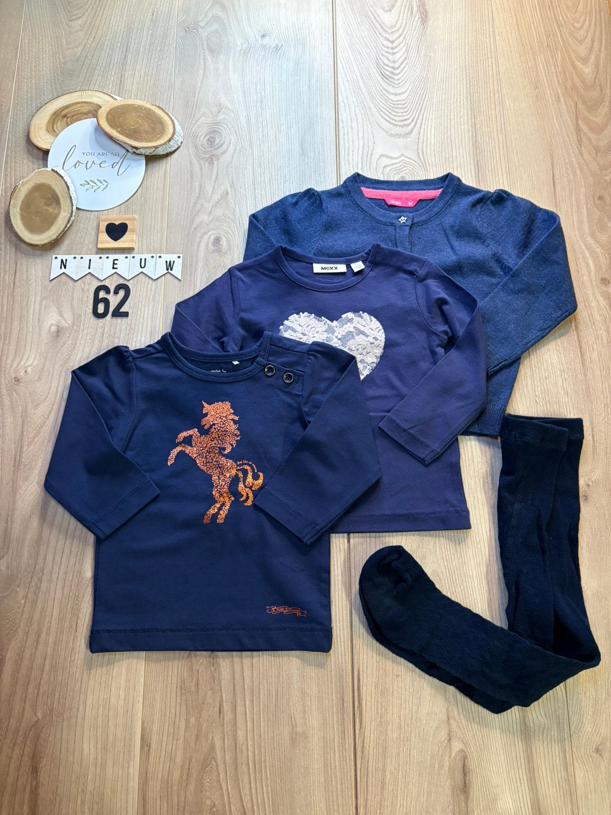 Baby meisje setje van 2 shirts, vest, maillot maat 62, Ophalen of Verzenden, Nieuw, Meisje, Setje