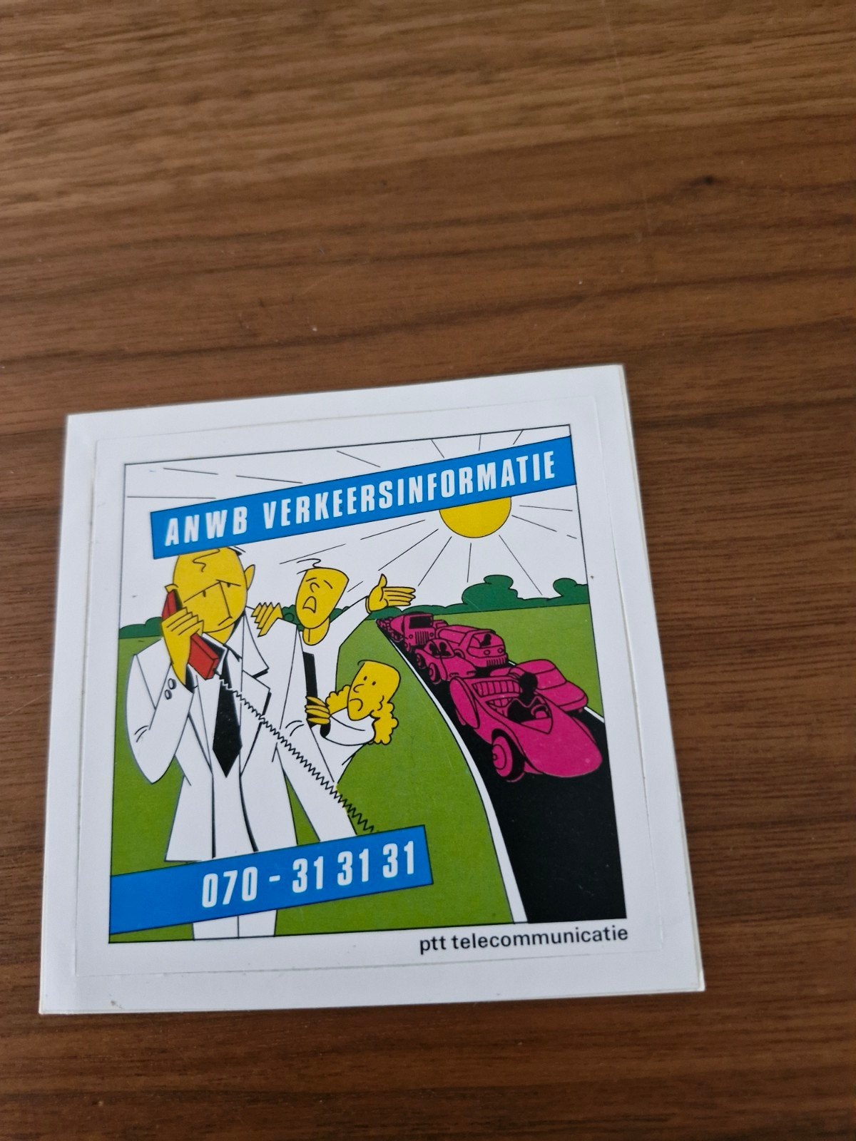 10821  ANWB Verkeersinformatie PTT Telecommunicatie Sticker, Ophalen of Verzenden, Gebruikt, Bedrijf of Vereniging
