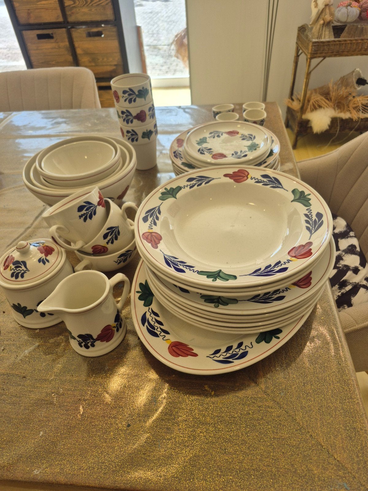 Boerenbont servies, Overige merken, Keramiek, Landelijk/Boerenbont, Ophalen of Verzenden