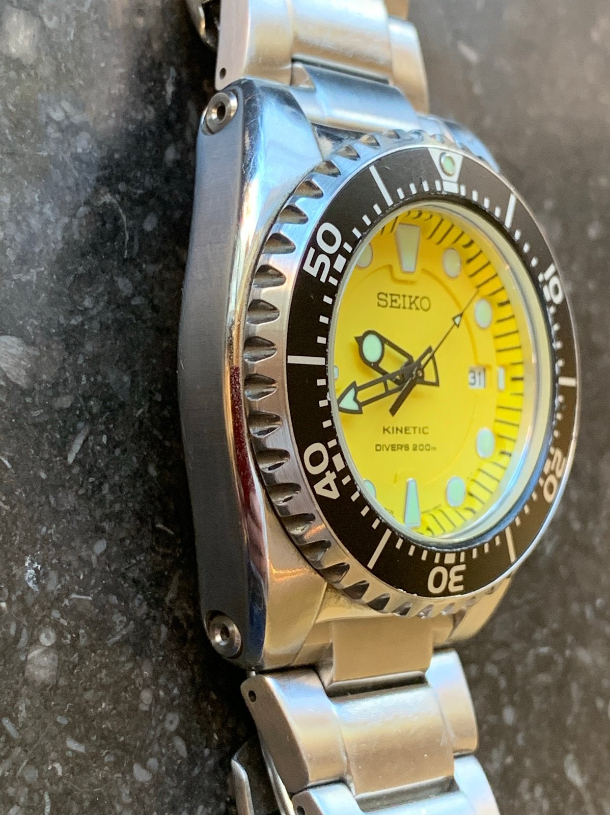 Seiko Kinetic Duikhorloge 44mm - Alleen Horloge, Gebruikt, Staal, Polshorloge, Ophalen of Verzenden