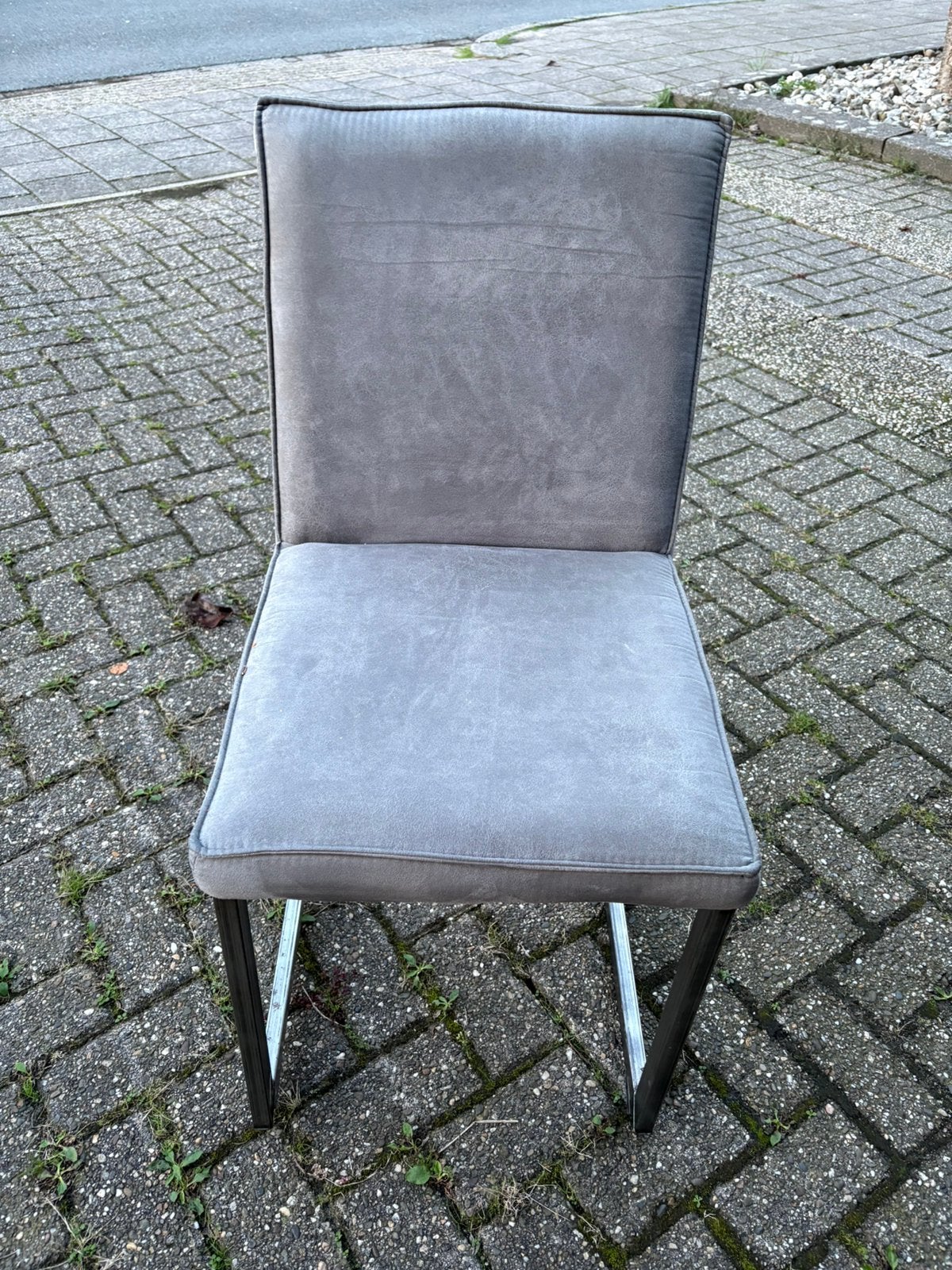 Eetkamerbank met 3 eetkamerstoelen, Ophalen, Gebruikt, Drie, Metaal