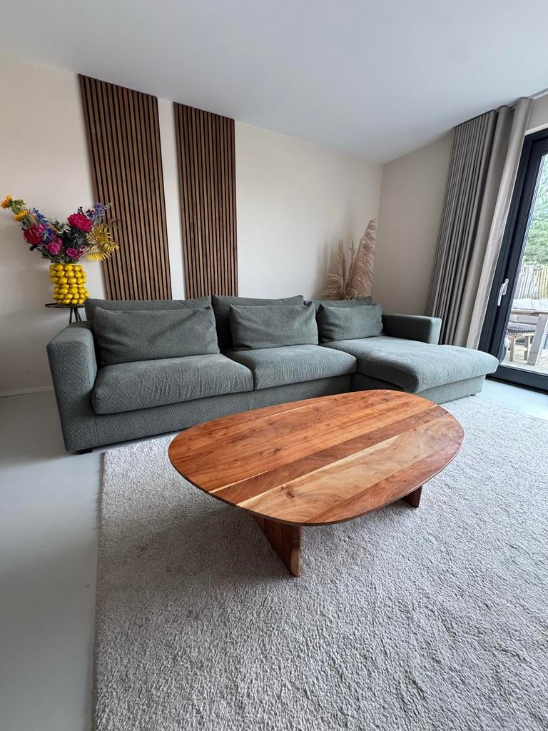 Haco loungebank - salie groen, Ophalen, Hoekbank, 300 cm of meer, Zo goed als nieuw
