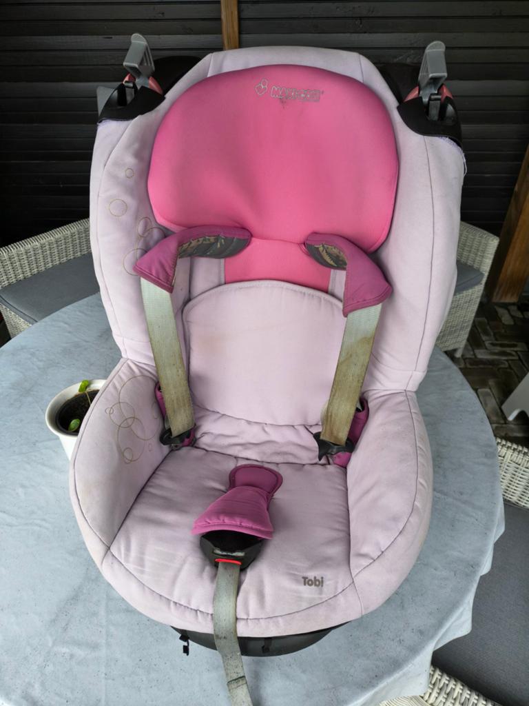 Maxi-Cosi Tobi autostoel - Roze/Paars - Gebruikt, Ophalen, 9 t/m 18 kg, Verstelbare rugleuning, Maxi-Cosi