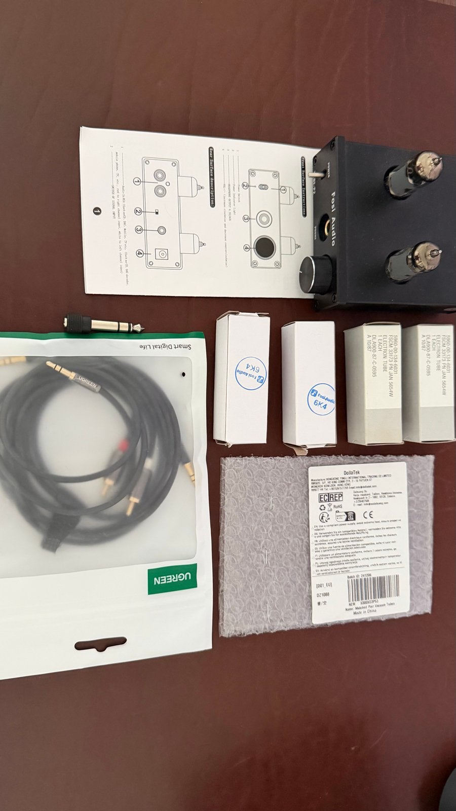Fosi Audio TUBE-P2 buizen voorversterker/hoofdtelefoonverste, Audio, Tv en Foto, Versterkers en Receivers, Zo goed als nieuw, Ophalen