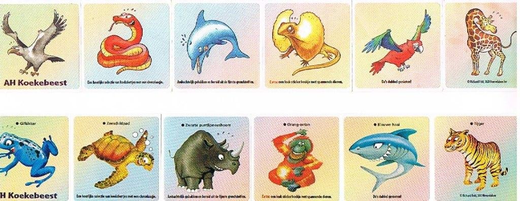 Albert Heyn - Koekebeest plaatjes, Verzamelen, Merken en Reclamevoorwerpen, Ophalen of Verzenden, Overige typen