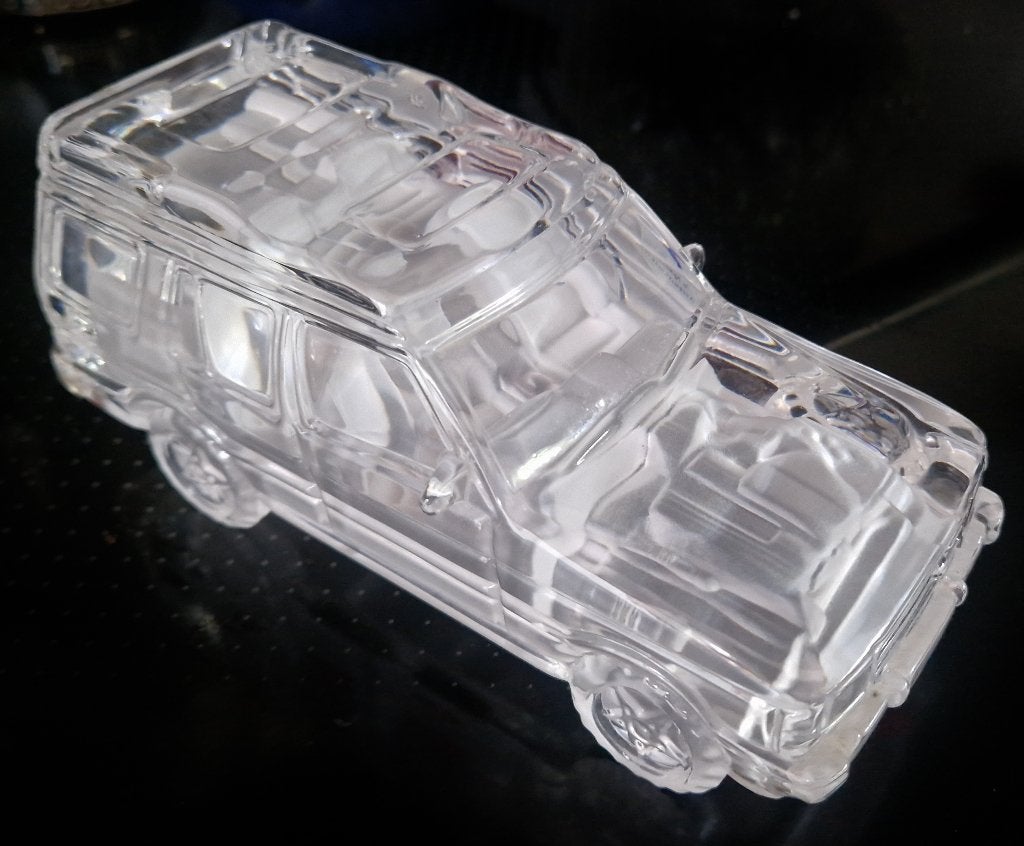 Glaskunst JEEP CHEROKEE model Presse-papier 24% Loodkristal, Antiek en Kunst, Kunst | Designobjecten, Ophalen of Verzenden