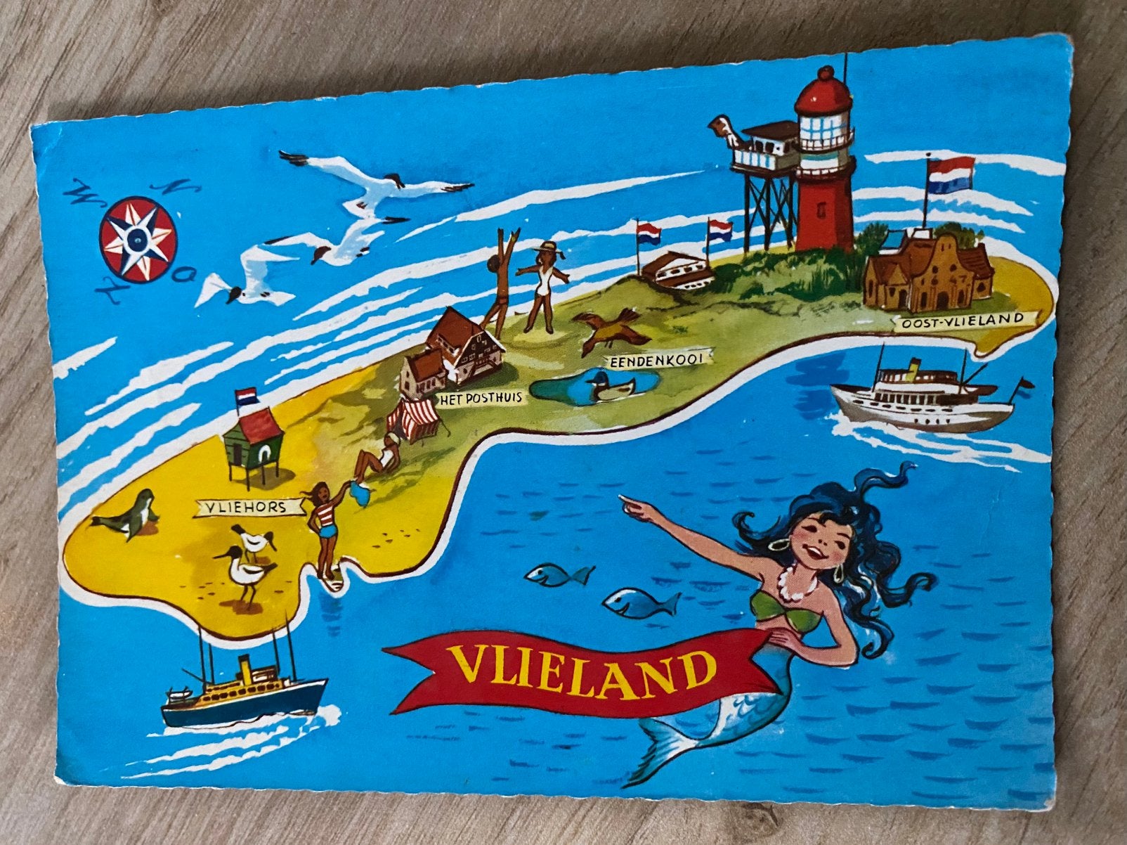 Ansichtkaarten Vlieland Friesland eiland, Ophalen of Verzenden, Friesland