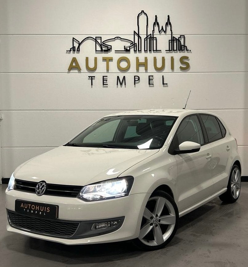 Volkswagen Polo 1.2 TSI Highline Nap Airco Cruise 6Bak Isofi, Voorwielaandrijving, Euro 5, Stof, Zwart