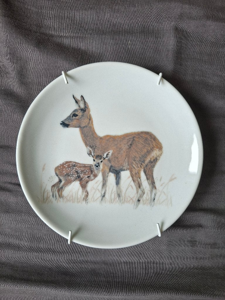 wandbordje Myrthe groot en klein hert(je), Meerkleurig, Nieuw, Steen/keramiek, Ophalen of Verzenden