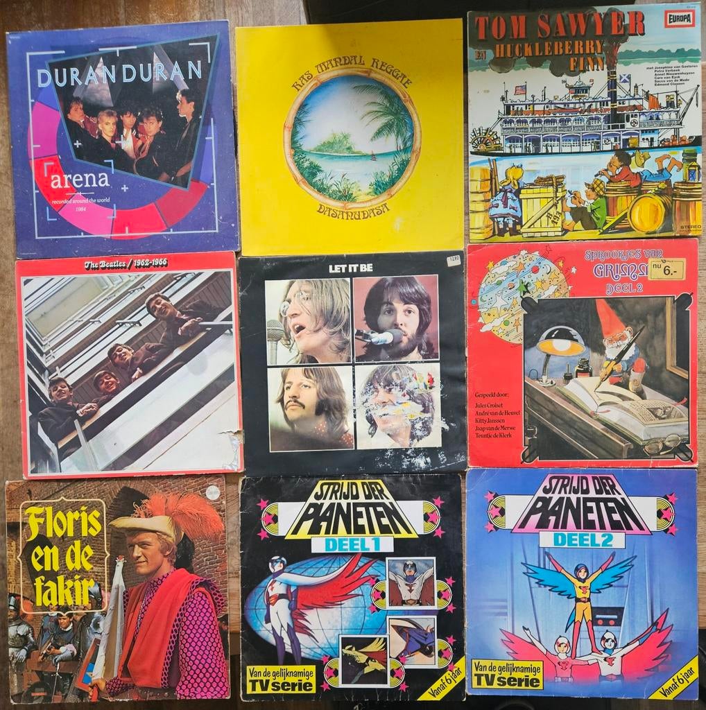 Langspeelplaten o.a. Beatles, Duran, kinderverhalen, Ophalen of Verzenden