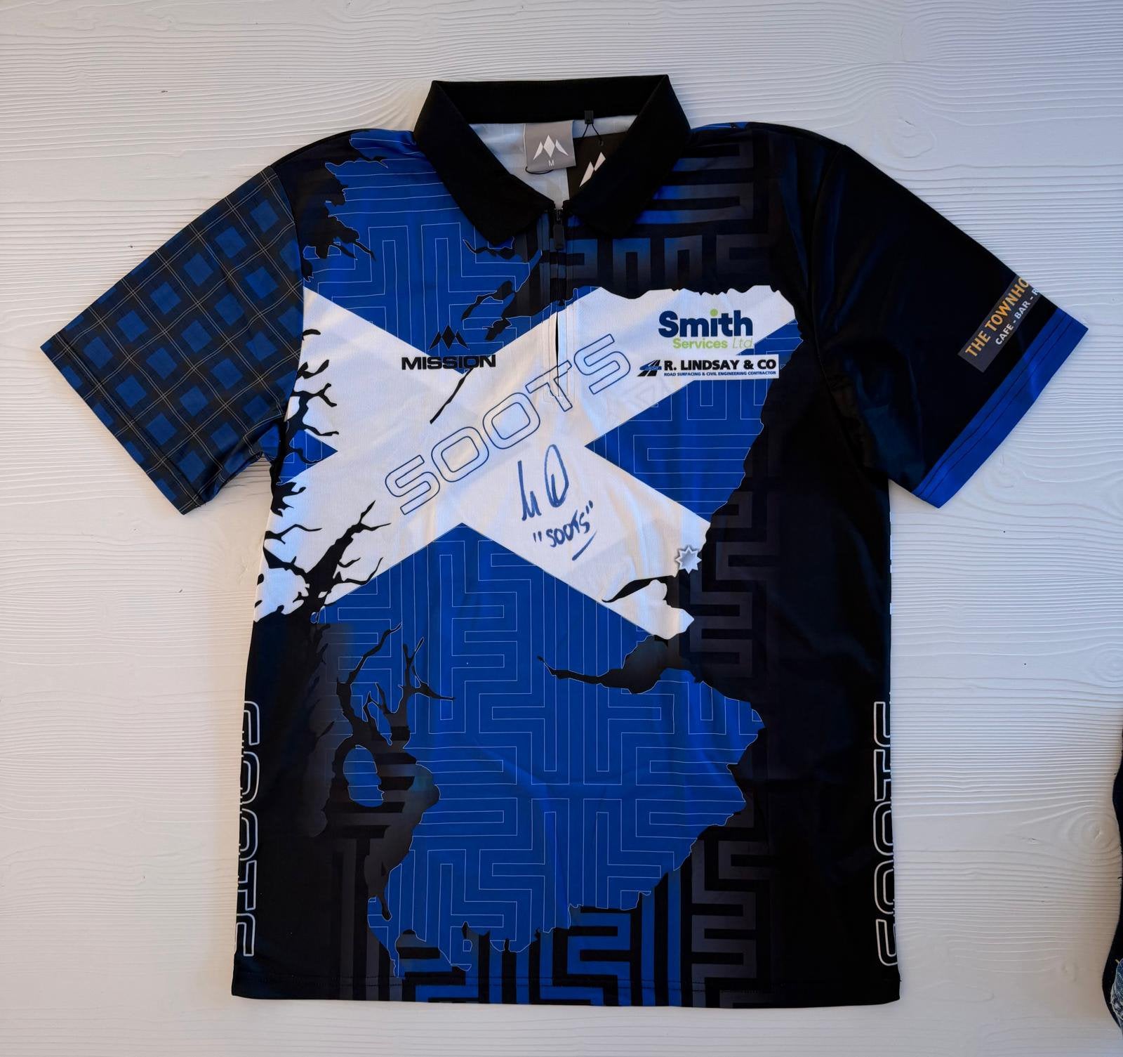 Gesigneerd dartshirt Alan Soutar (M) zonder COA, Verzenden, Zo goed als nieuw, Overige sporten, Shirt