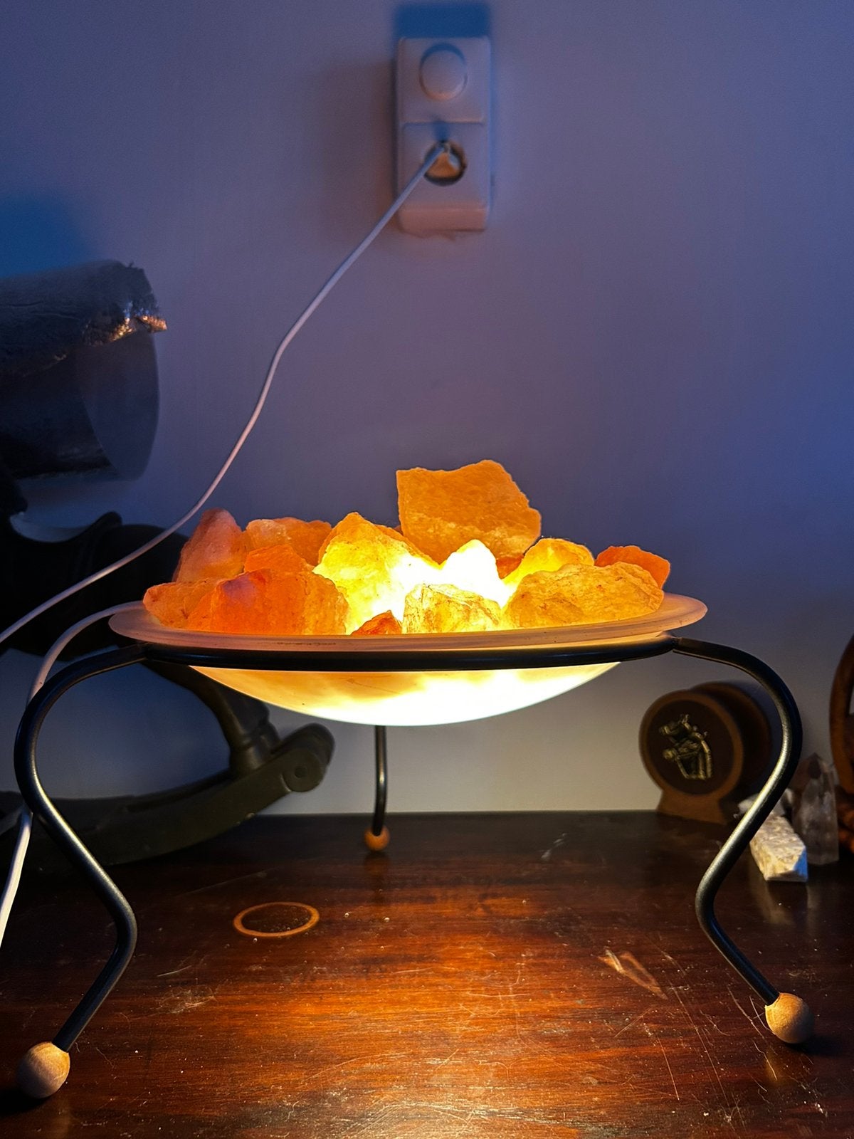 Zoutsteen lamp, Huis en Inrichting, Ophalen, Zo goed als nieuw