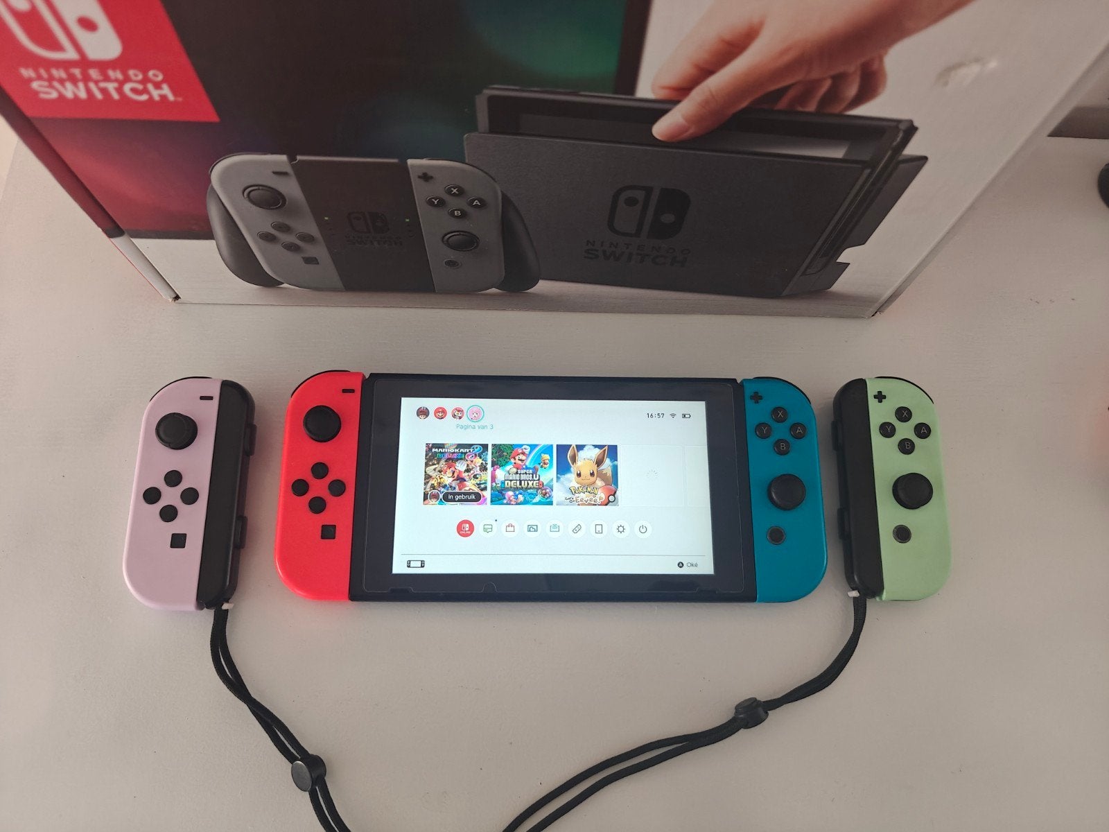 Nintendo Switch met games, Spelcomputers en Games, 3 spelers of meer, Ophalen of Verzenden, Gebruikt, Vanaf 3 jaar