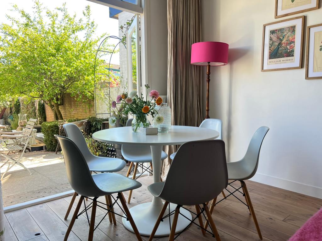 6x eetkamerstoel replica Vitra Aemes, Ophalen, Kunststof, Gebruikt, Grijs