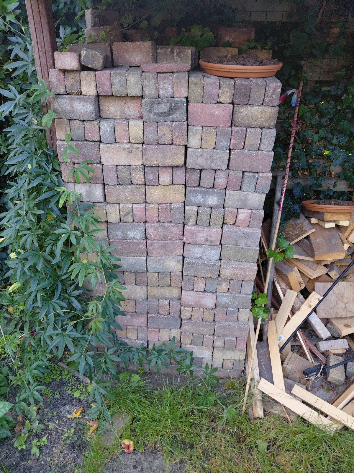Gratis 10m2 klinkers voor terras of pad, Ophalen, Gebruikt, Klinkers, 5 tot 10 m²
