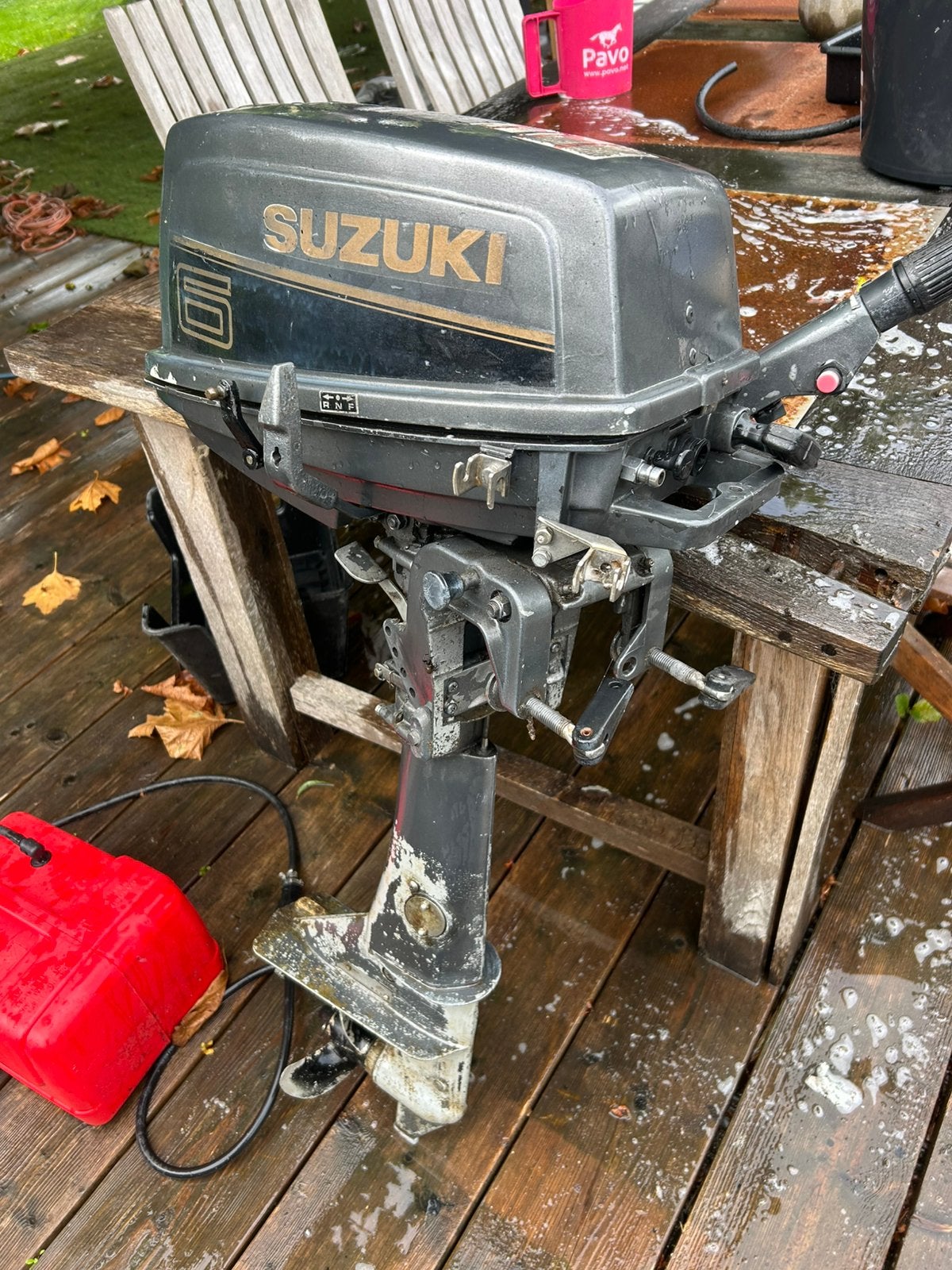 Suzuki 6pk 2 takt Geschikt voor afstandsbediening, Watersport en Boten, Ophalen, Gebruikt, Motor en Techniek, Motorboot
