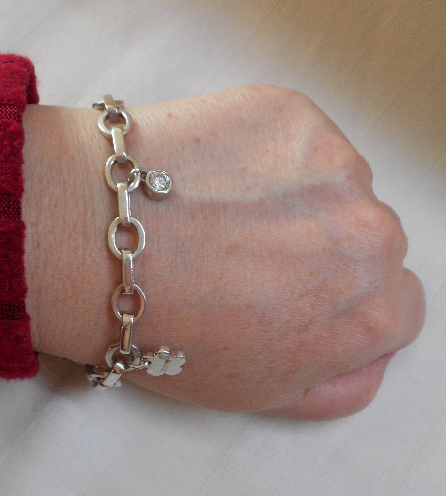 Zilveren Esprit armband met bedels nr.966, Sieraden, Tassen en Uiterlijk, Armbanden, Zo goed als nieuw, Zilver, Zilver, Met bedels of kralen