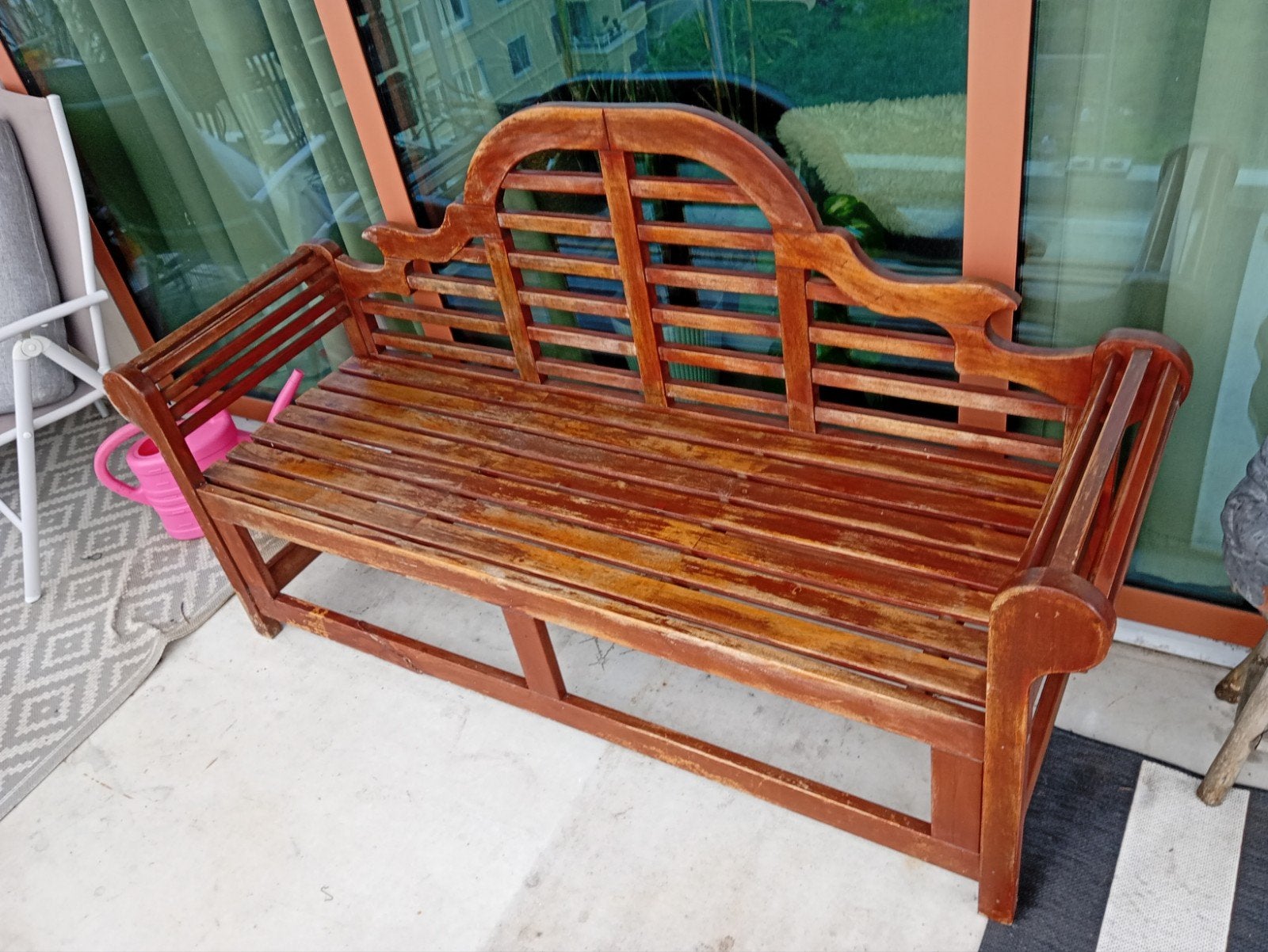 Indonesische Teak Tuinbank - 180 cm lang, Tuin en Terras, Tuinbanken, Ophalen
