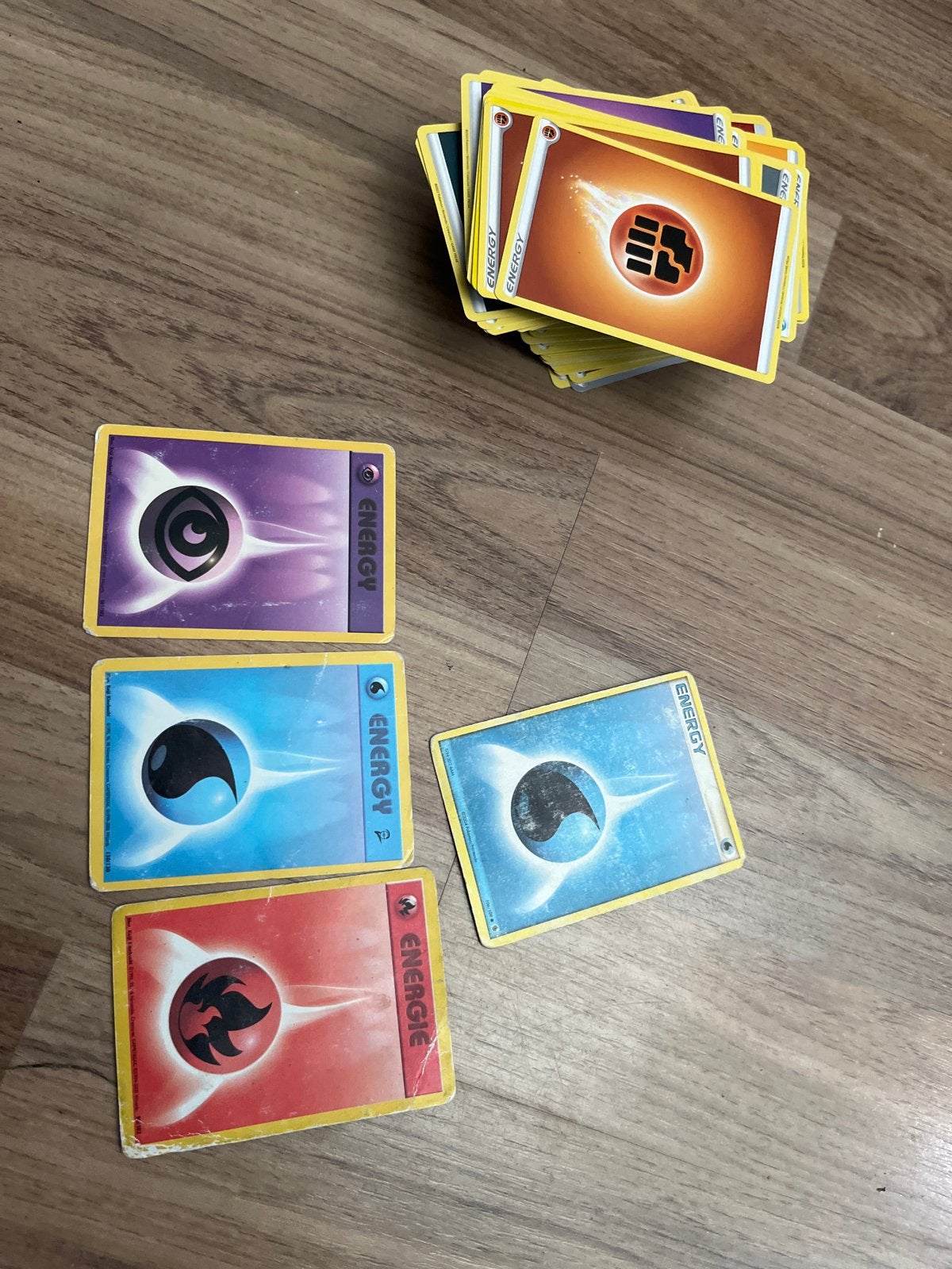Pokémon Energiekaarten, Ophalen, Gebruikt, Meerdere kaarten