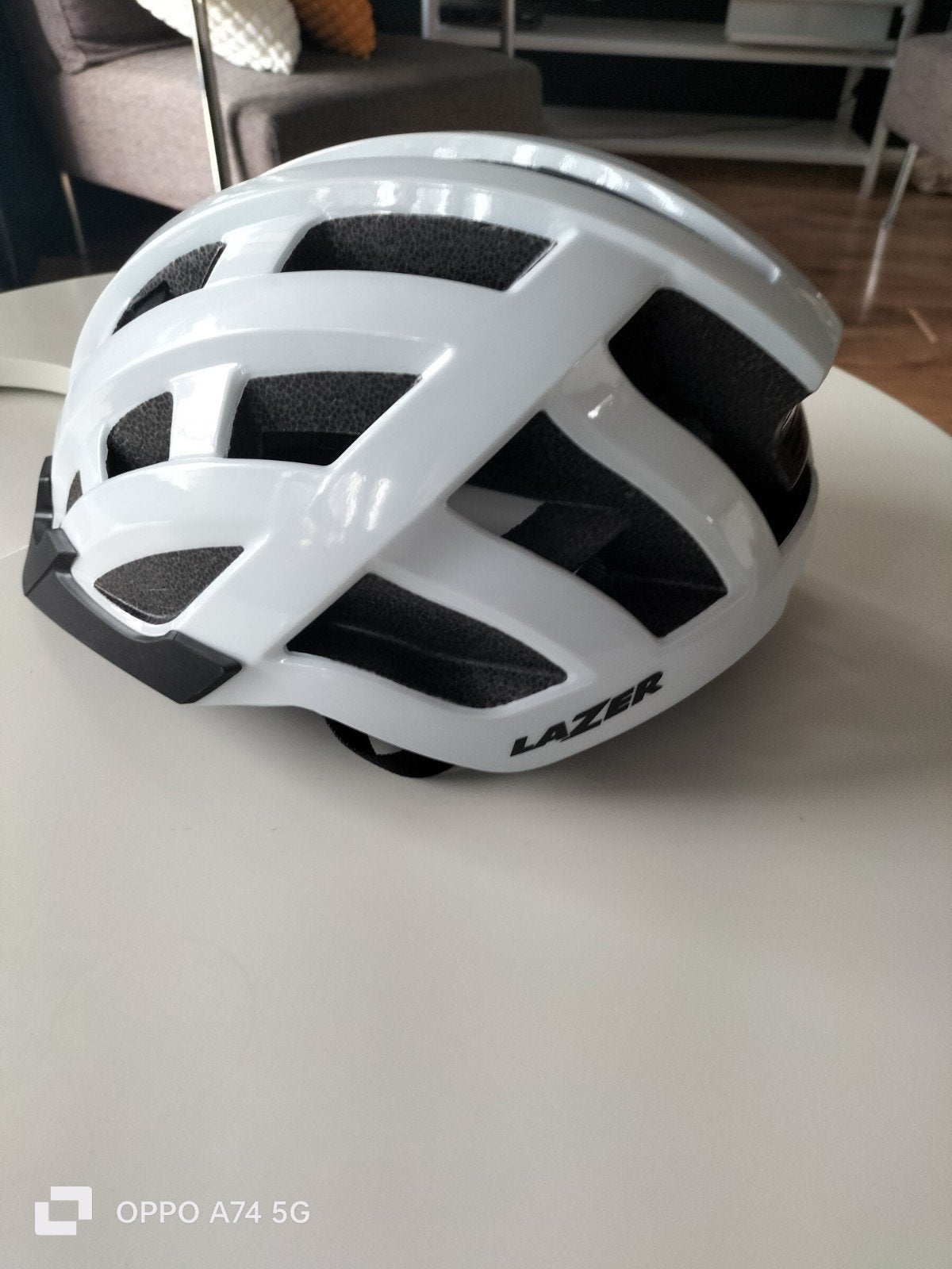 Lazer Compact fietshelm - Wit - Unisex - Maat 54-61cm, Lazer, Overige maten, Ophalen of Verzenden, Zo goed als nieuw