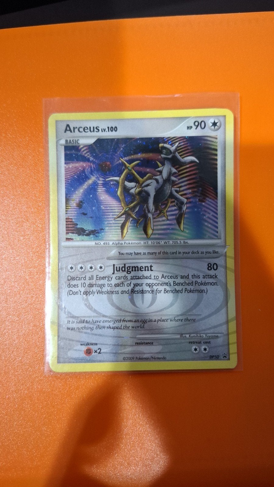 Arceus, Pokemon, DP50, Promo, Verzenden, Zo goed als nieuw, Losse kaart, Foil