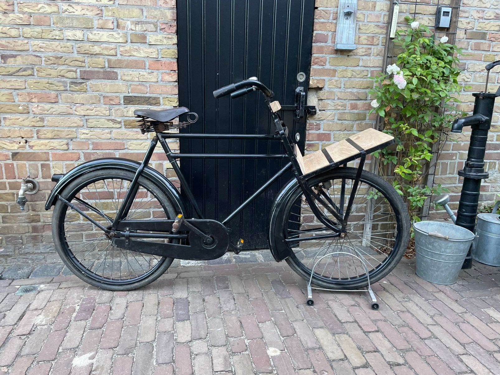 Gazelle transportfiets/bakkersfiets, Fietsen en Brommers, Fietsen | Oldtimers, 59 cm of meer, Ophalen