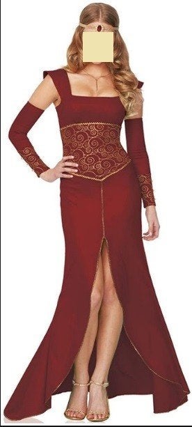 Mooie donker rode/gouden MIDDELEEUWSE PRINSES jurk (1), Nieuw, Ophalen of Verzenden, Halloween, Kleding