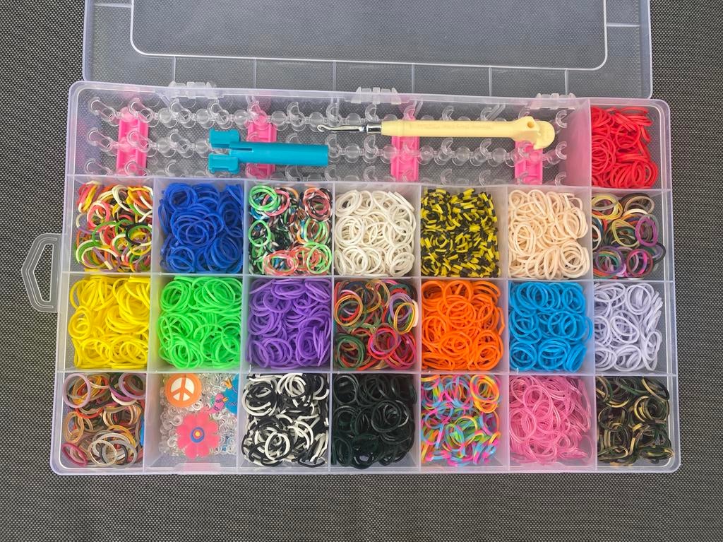 Loombak met loom elastiekjes - loombandjes, Ophalen of Verzenden, Zo goed als nieuw