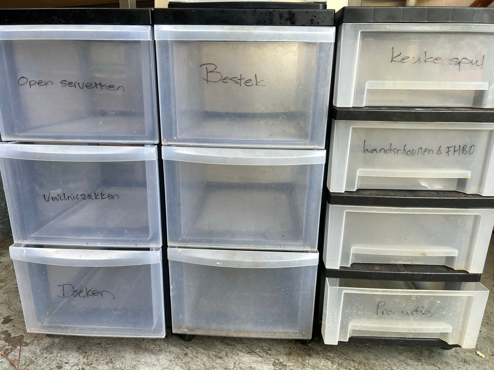Opbergboxen met lades - Ideaal voor keuken of kantoor, Ophalen of Verzenden, Gebruikt, 25 tot 50 cm, Minder dan 100 cm