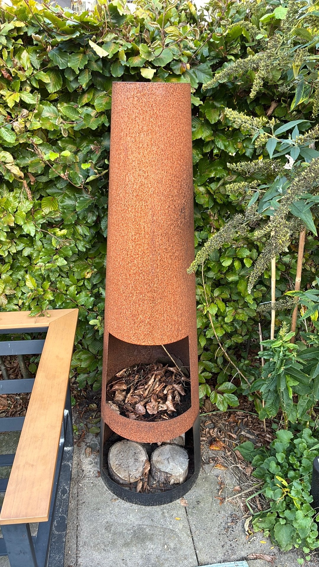 Mooie hoge tuinhaard, Ophalen, Gebruikt