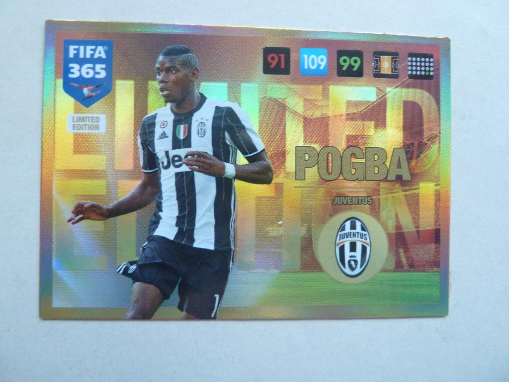 Fifa 365  Limited Edition card. Pogba. Juventus, Ophalen of Verzenden, Zo goed als nieuw, Buitenlandse clubs, Overige typen