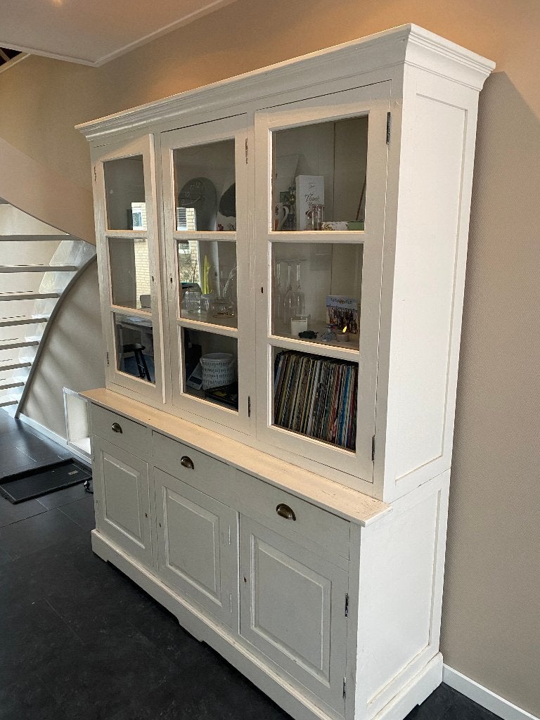 teakhouten buffetkast, Huis en Inrichting, Kasten | Buffetkasten, Ophalen, Gebruikt, Met deur(en), 200 cm of meer