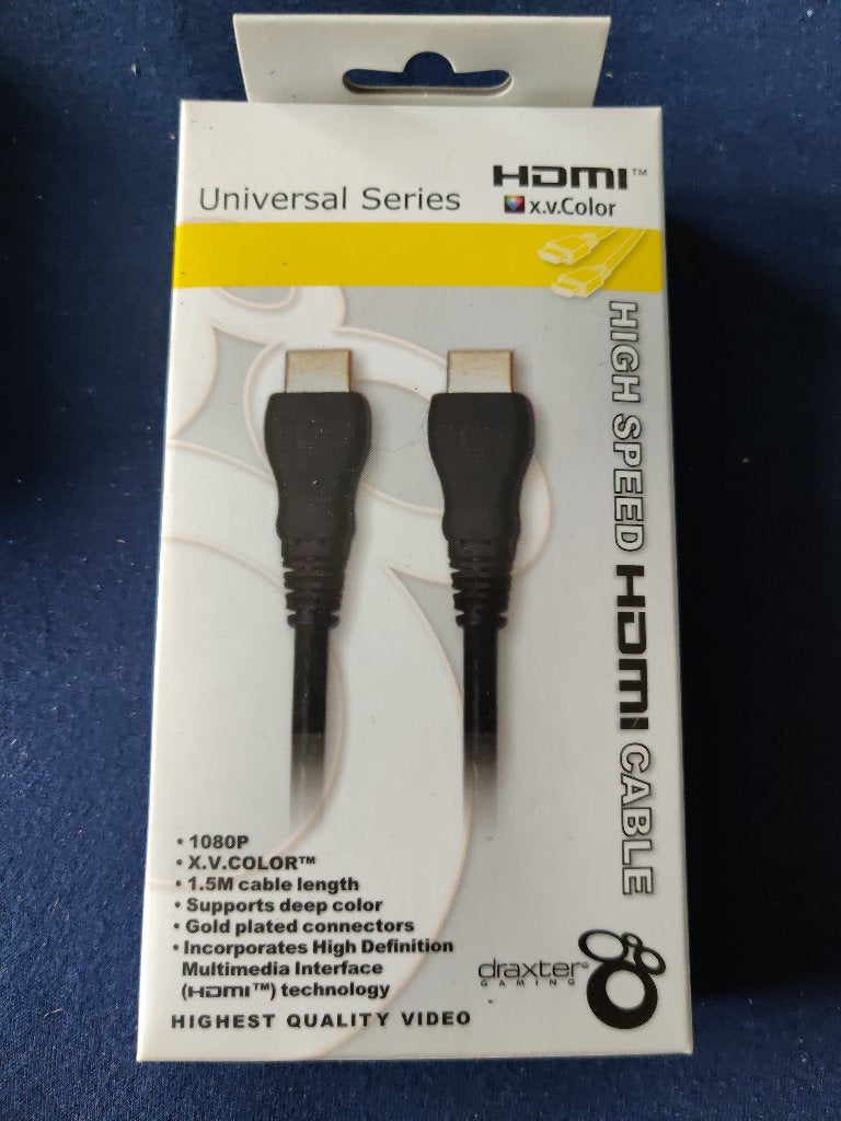 DraXter High Speed HDMI Cable Universal Series x.v.Color, Ophalen of Verzenden, Nieuw, Minder dan 2 meter, HDMI-kabel