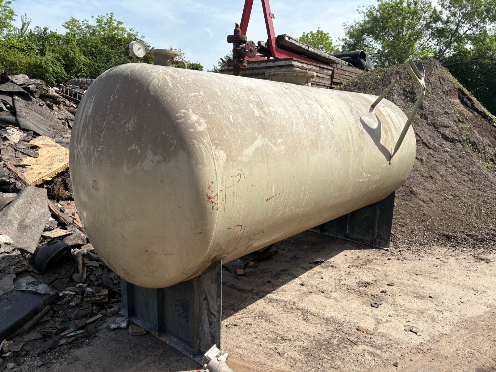 Bovengrondse stalen watertank, opslagtank, Ophalen, Gebruikt, 150 liter of meer, .
