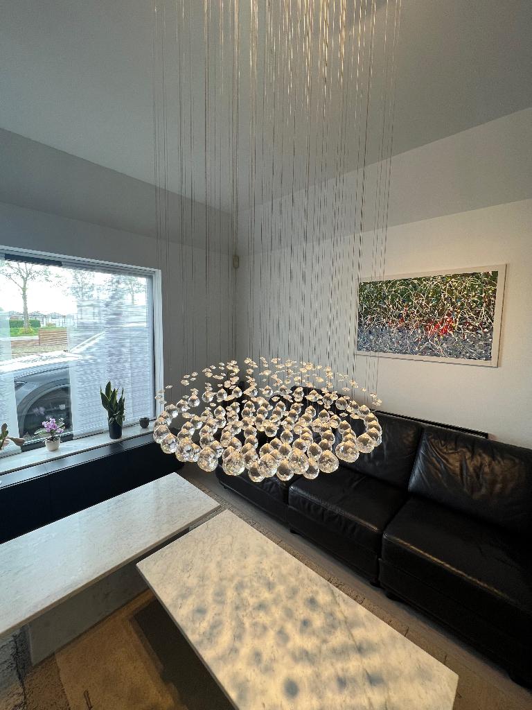 Kristallen hanglamp, Gebruikt, Glas, 75 cm of meer, Ophalen