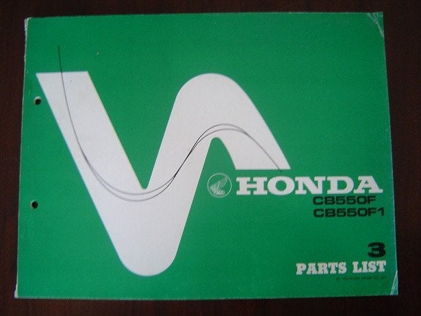 Honda CB550 F F1 1976 motorcycle parts list CB 550 four, Motoren, Ophalen of Verzenden, Honda