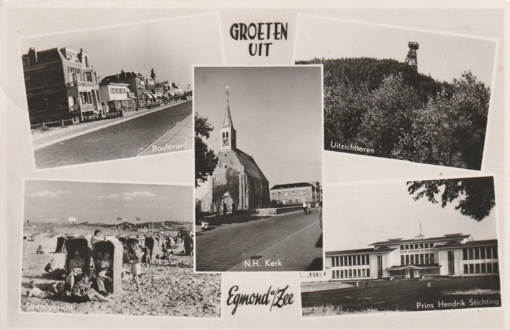 EGMOND AAN ZEE Boulevard Kerk Prins Hendrik Stichting 1952, Verzenden, 1940 tot 1960, Gelopen, Noord-Holland