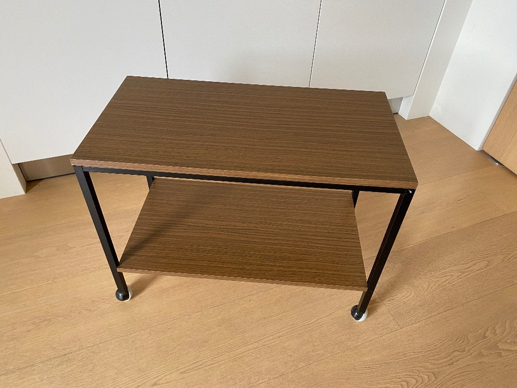 Bijzet (tv) tafeltje op wieltjes, Ophalen of Verzenden, Rechthoekig, Minder dan 55 cm, 45 tot 60 cm