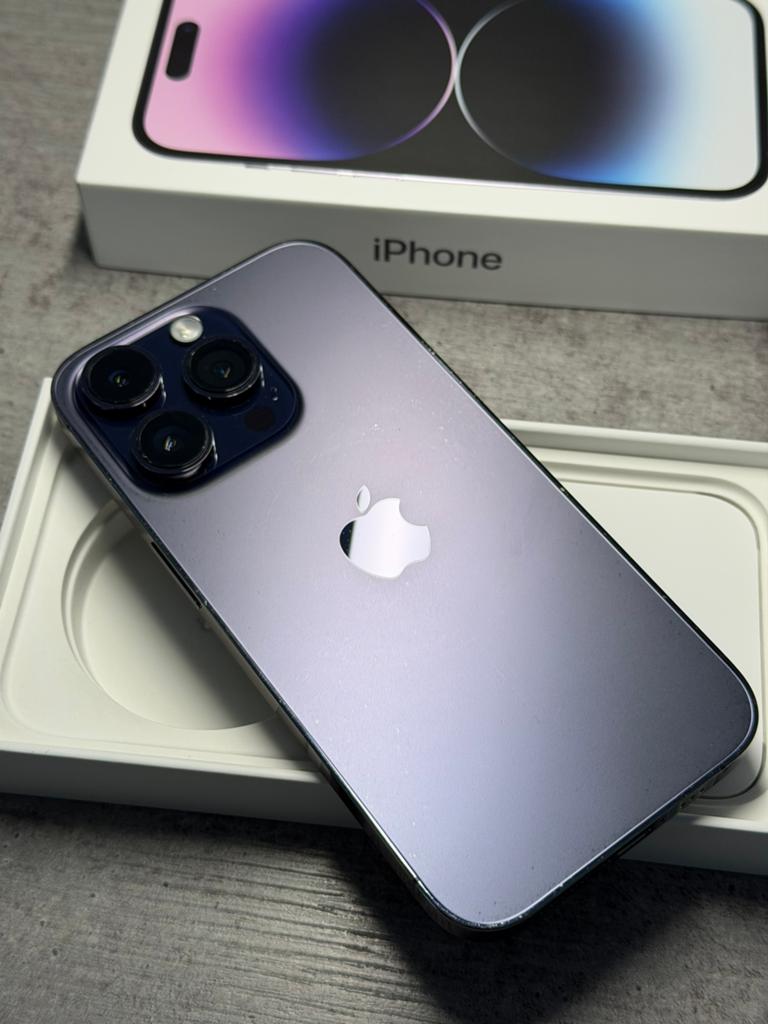  Apple iphone 14 Pro Deep Purple 256GB Batterij 100%, 256 GB, Apple, Paars, Ophalen of Verzenden