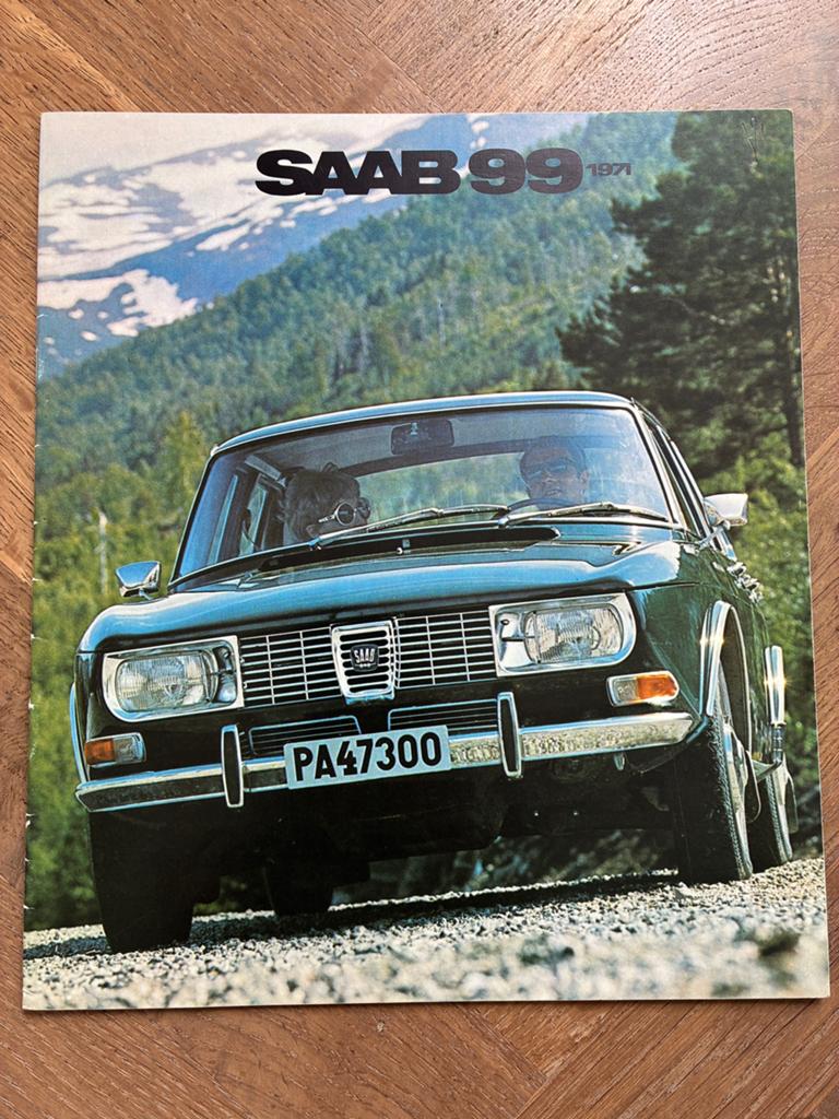 Saab 99 brochure 1971, Ophalen of Verzenden, Zo goed als nieuw, Overige merken