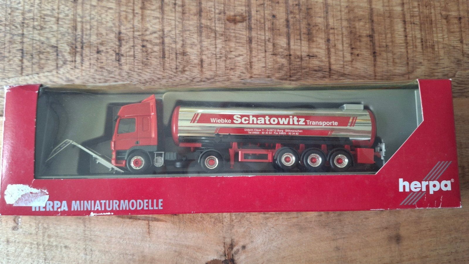 Herpa DAF CF Wiebke Schatowitz modelvrachtwagen, Hobby en Vrije tijd, Ophalen of Verzenden